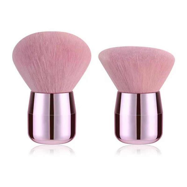 Pink Round-Head Nail Art Dust Brush – Soft Nylon Bristles for Professional & Personal Use